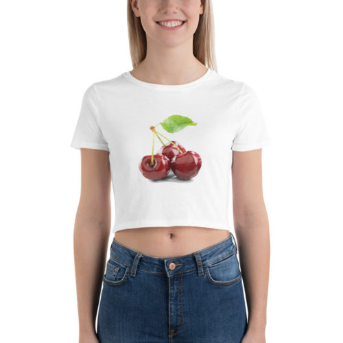 Women’s Crop Tee Cherry